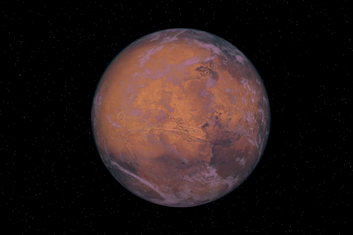 Mars with Clouds